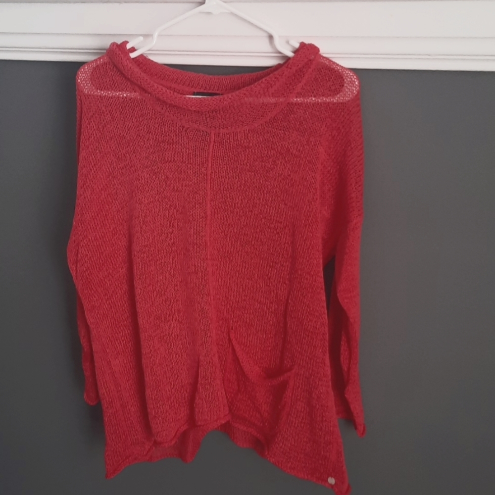 Coral red sweater